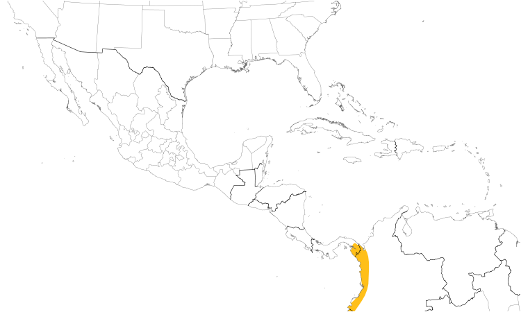 Range Map (Central): Plumbeous Hawk