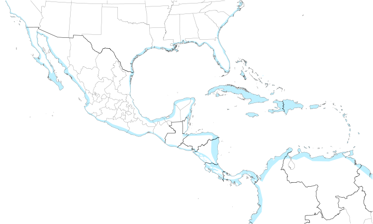 Range Map (Central): Short-billed Dowitcher