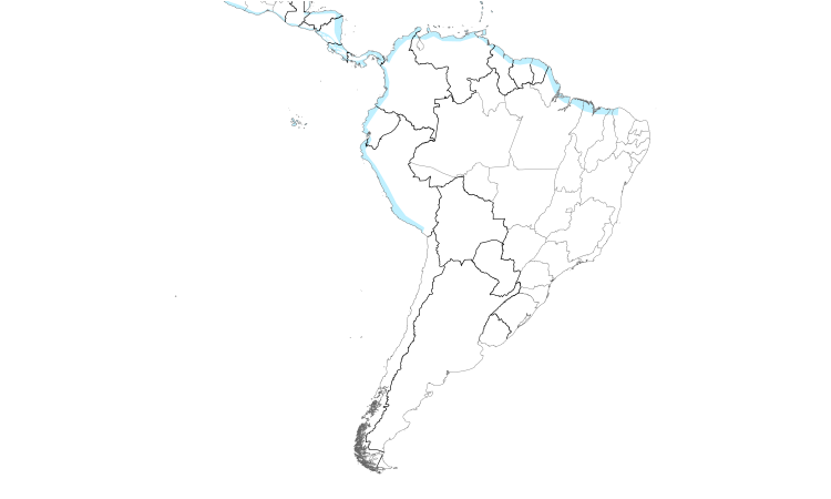 Range Map (South): Short-billed Dowitcher
