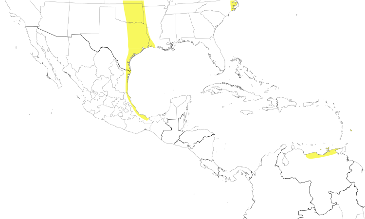 Range Map (Central): Hudsonian Godwit