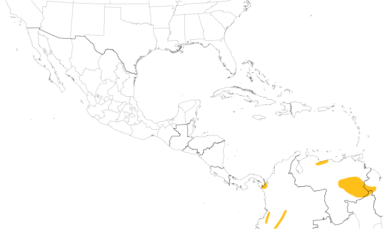 Range Map (Central): Sharp-tailed Streamcreeper