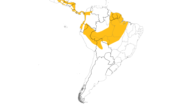 Range Map (South): Crested Owl