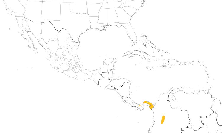 Range Map (Central): Rufous-crested Coquette