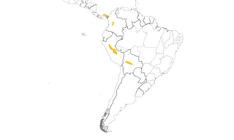 Range Map (South): Rufous-crested Coquette