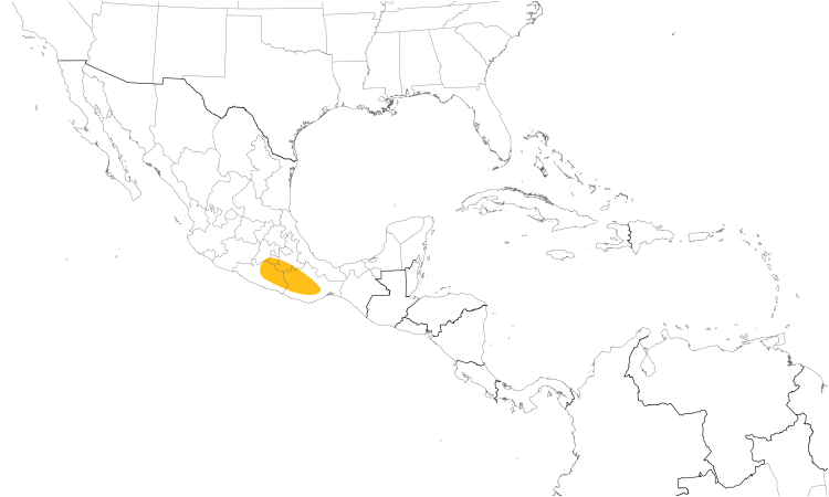 Range Map (Central): Gray-breasted Woodpecker