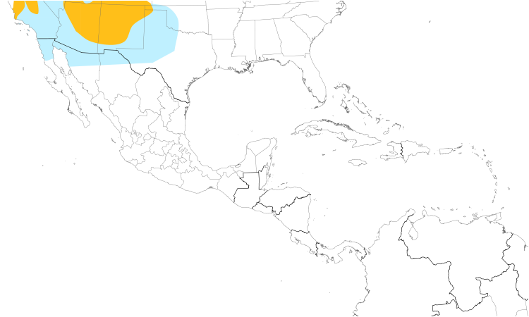 Range Map (Central): Lewis's Woodpecker