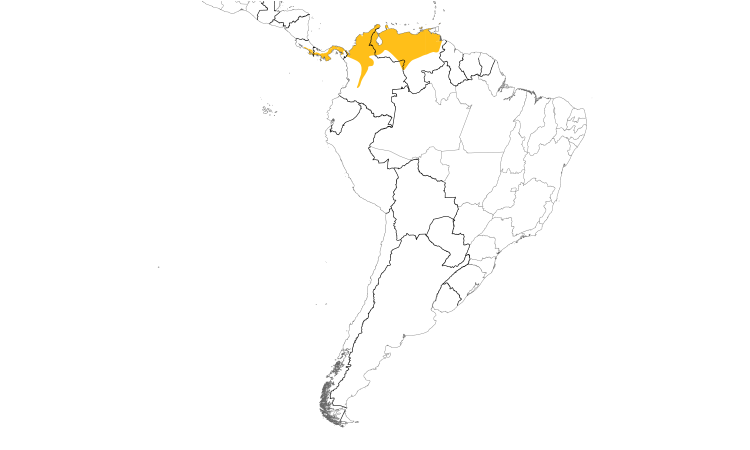 Range Map (South): Red-crowned Woodpecker