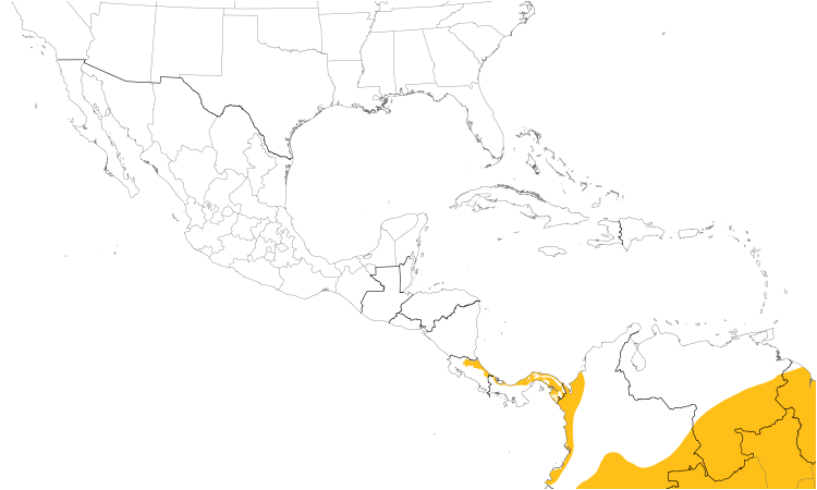 Range Map (Central): Slaty-backed Forest-Falcon