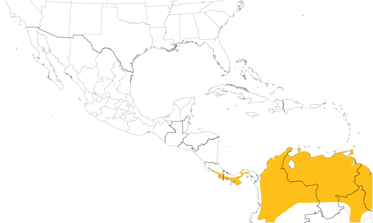 Range Map (Central): Yellow-headed Caracara