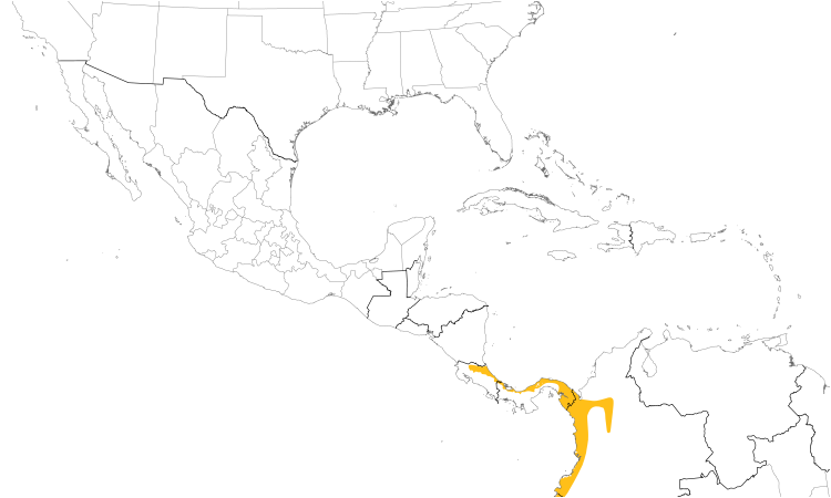 Range Map (Central): Dusky-faced Tanager