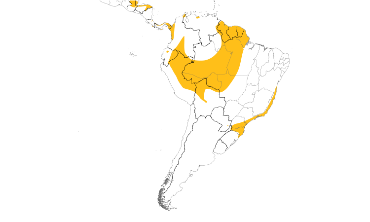 Range Map (South): Crested Eagle