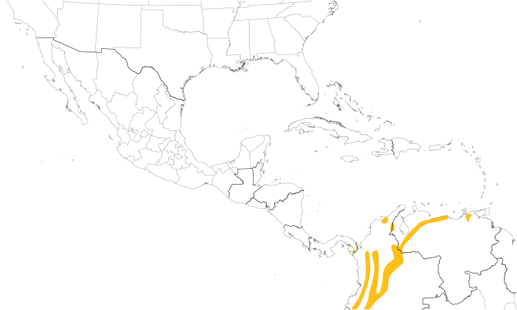 Range Map (Central): Golden-crowned Flycatcher