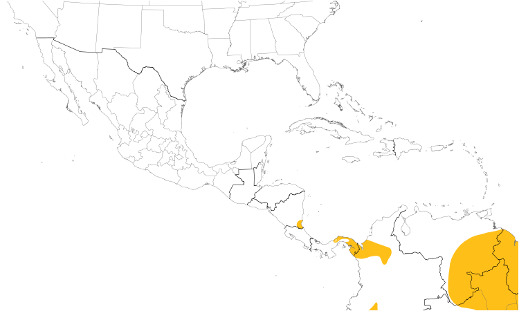 Range Map (Central): Wing-banded Antbird