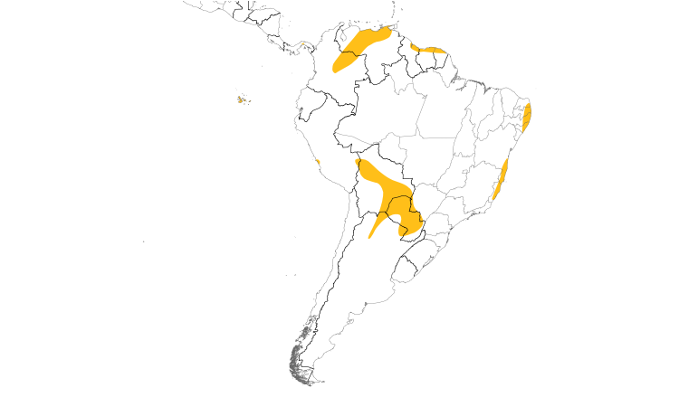 Range Map (South): Paint-billed Crake