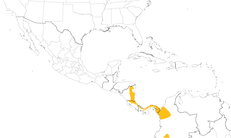 Range Map (Central): Rufous-vented Ground-Cuckoo