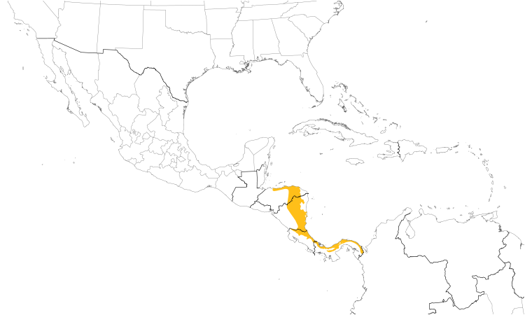 Range Map (Central): Rufous-fronted Wood-Quail