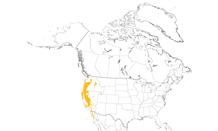 Range Map (North): Mountain Quail