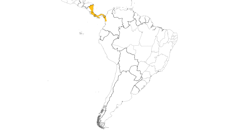 Range Map (South): Gray-headed Chachalaca