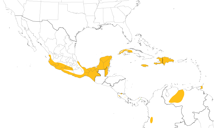 Range Map (Central): Spotted Rail