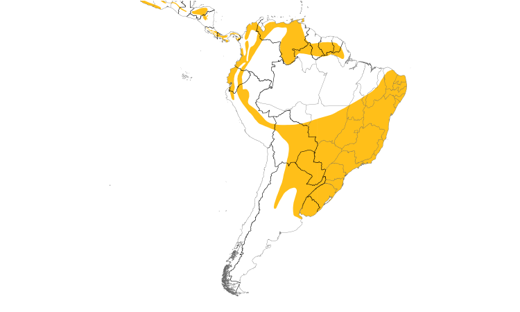 Range Map (South): Tropical Parula