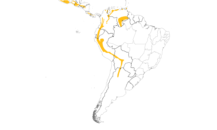 Range Map (South): Band-tailed Pigeon