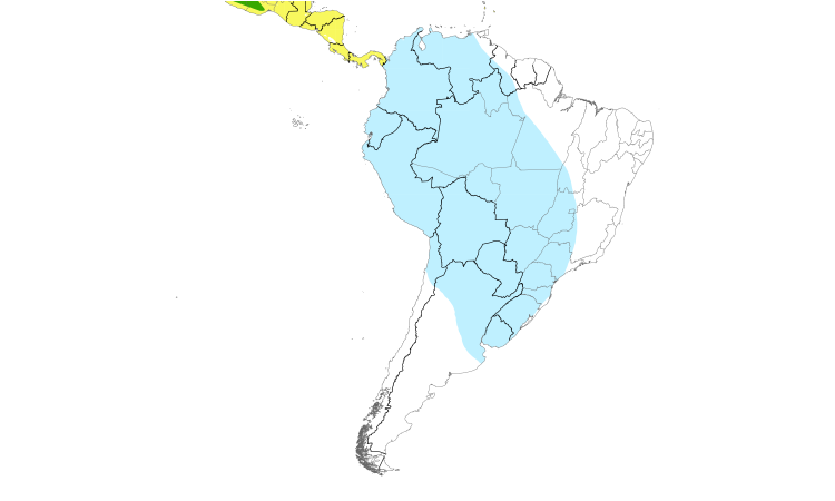 Range Map (South): Cliff Swallow