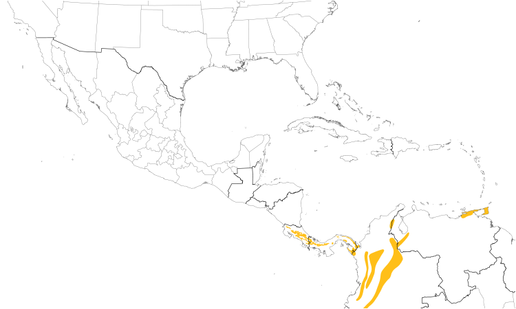 Range Map (Central): Green Hermit