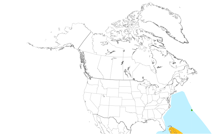 Range Map (North): White-tailed Tropicbird