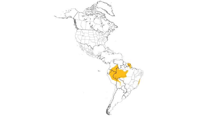 Range Map (Americas): Great-billed Hermit