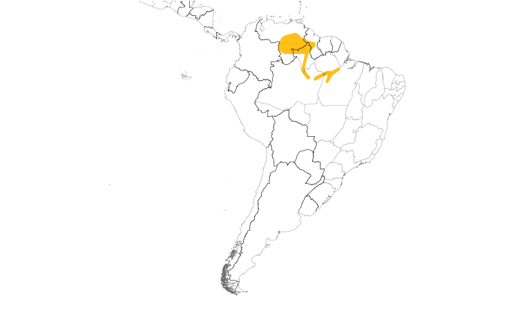 Range Map (South): Streak-throated Hermit