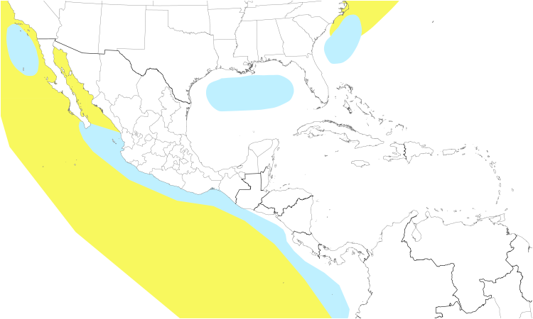 Range Map (Central): Red Phalarope