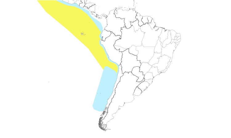 Range Map (South): Red Phalarope
