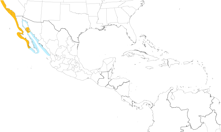 Range Map (Central): Brandt's Cormorant