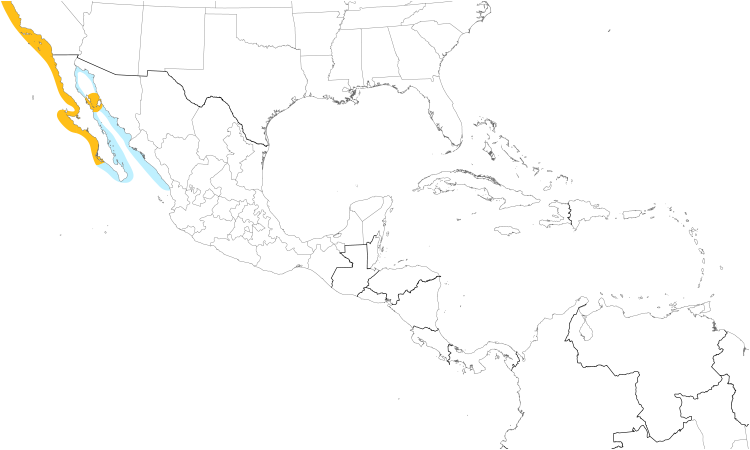 Range Map (Central): Brandt's Cormorant