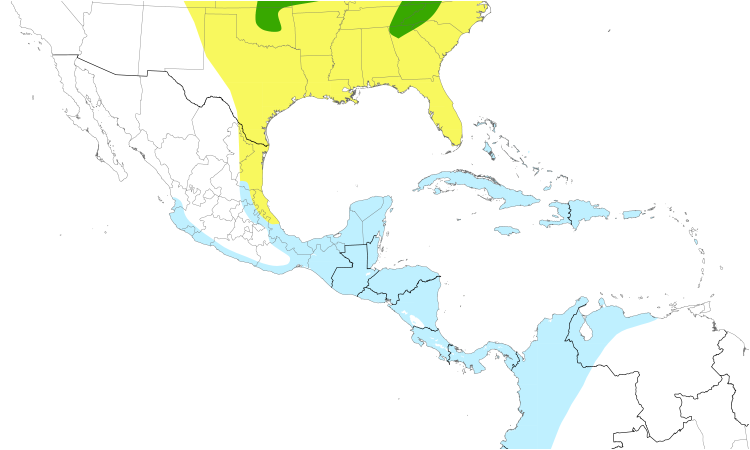 Range Map (Central): Rose-breasted Grosbeak