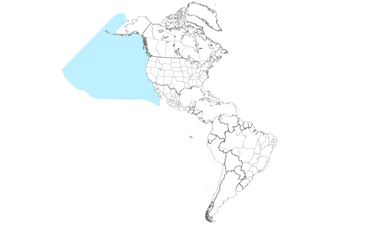 Range Map (Americas): Black-footed Albatross