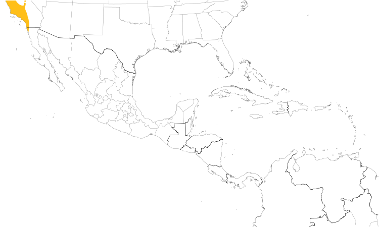 Range Map (Central): Nuttall's Woodpecker