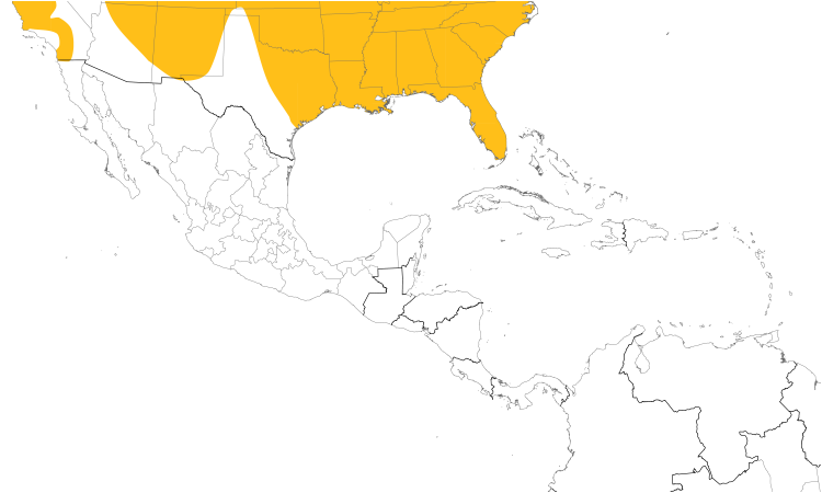 Range Map (Central): Downy Woodpecker