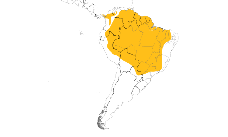 Range Map (South): Capped Heron