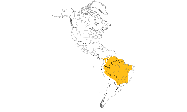 Range Map (Americas): Capped Heron