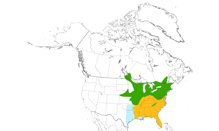 Range Map (North): Eastern Towhee