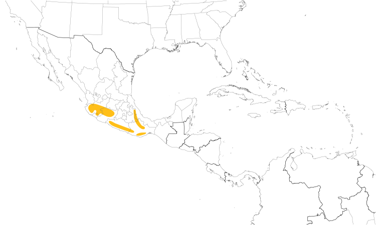 Range Map (Central): Collared Towhee