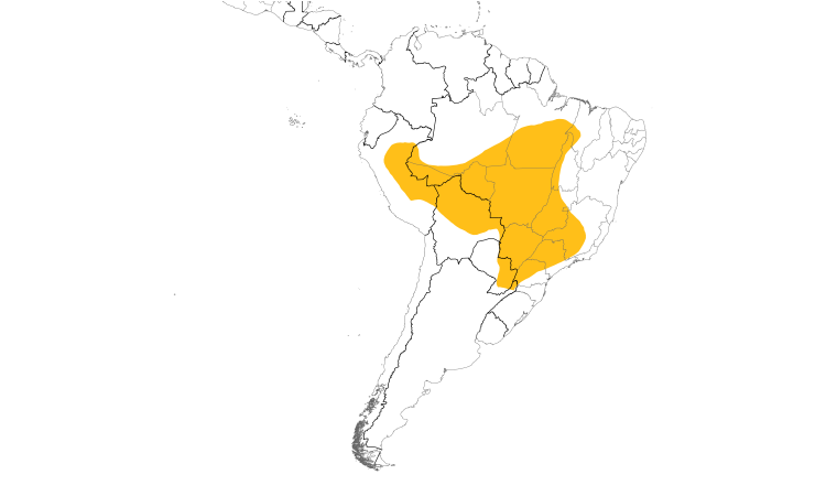 Range Map (South): Band-tailed Manakin