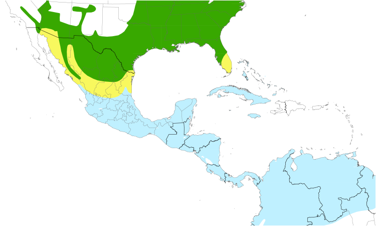 Range Map (Central): Summer Tanager