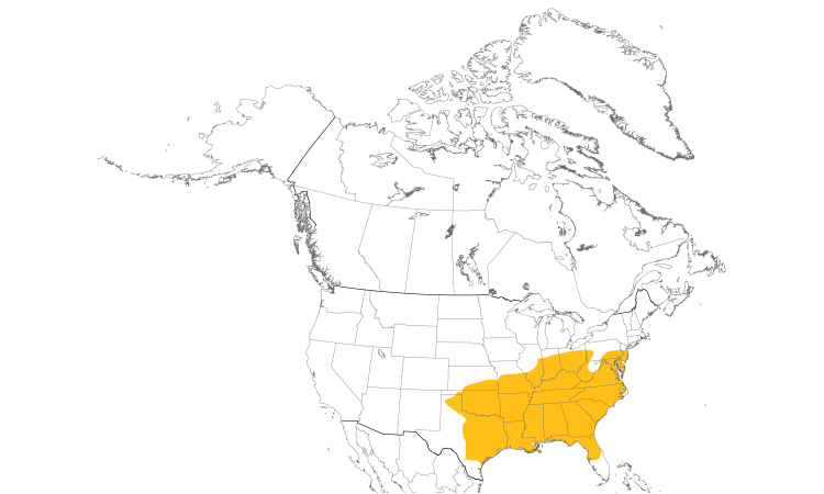 Range Map (North): Carolina Chickadee