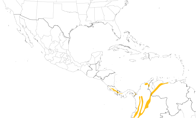 Range Map (Central): Spotted Barbtail