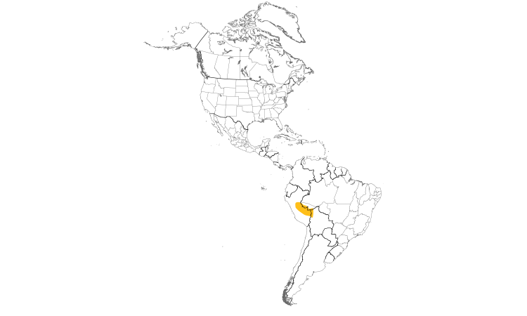Range Map (Americas): Blue-headed Macaw