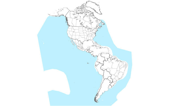 Range Map (Americas): Sooty Shearwater