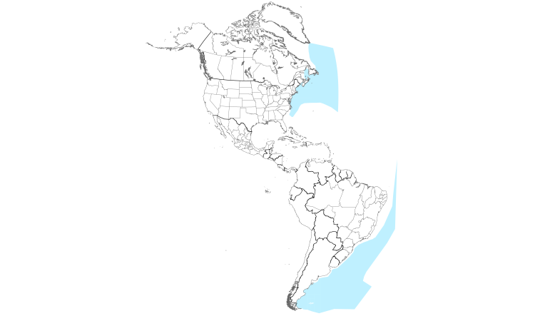 Range Map (Americas): Manx Shearwater