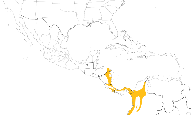 Range Map (Central): Black-mandibled Toucan